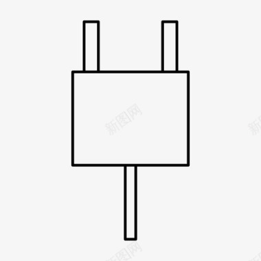 插头电缆点烟器插头图标