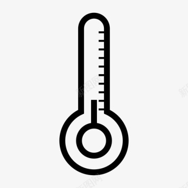 温度计热量夏季图标