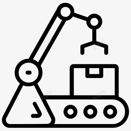 输送机输送带电机svg_新图网 https://ixintu.com 输送机 输送带 电机 工厂 机器 包装 加工 能源 线图 图标