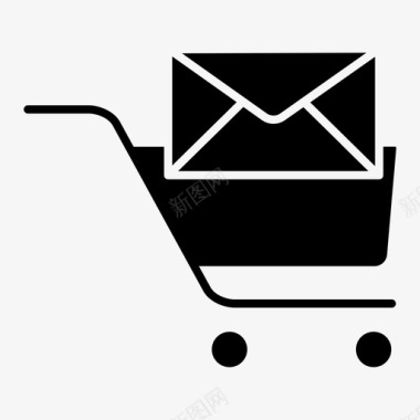 电子邮件通知购买电子商务图标
