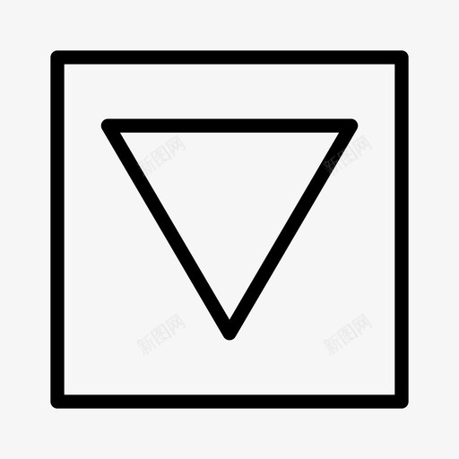 向下箭头按钮svg_新图网 https://ixintu.com 向下 箭头 按钮 方向 三角形 通用 图标