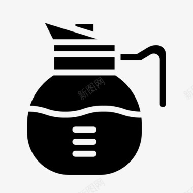 咖啡壶饮料热的图标