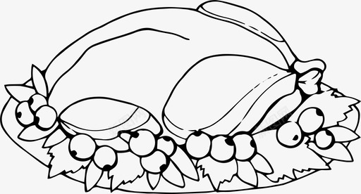 火鸡秋天鸟svg_新图网 https://ixintu.com 感恩节 火鸡 秋天 鸟食 食物 节日