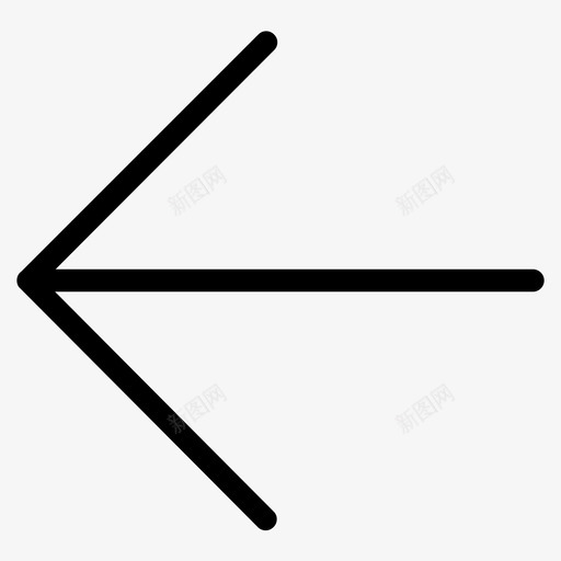 左箭头方向最小线图标svg_新图网 https://ixintu.com 箭头 方向 最小 线图 图标