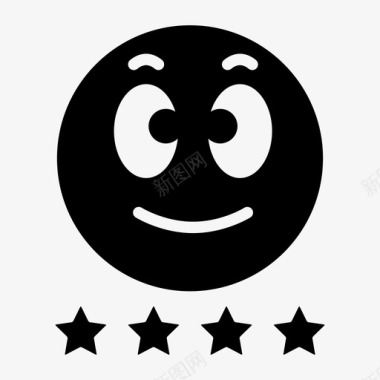 emoji评价良好评分满意度图标