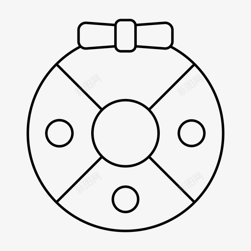 圣诞花环庆祝节日svg_新图网 https://ixintu.com 圣诞 花环 庆祝 节日