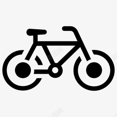 自行车运动自行车自然和野餐字形图标图标