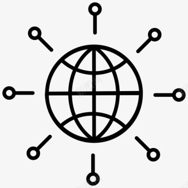全球网络互联互通全球通信图标