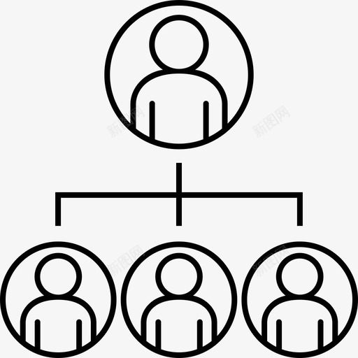 直接员工垂直老板结构svg_新图网 https://ixintu.com 直接 员工 垂直 老板 结构 人的 细线