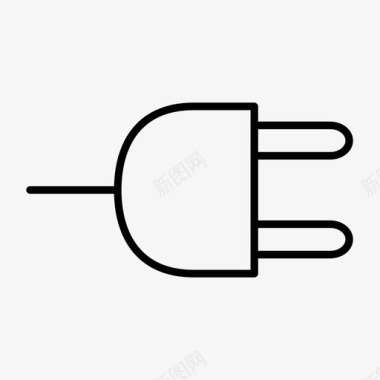 插头充电器电气图标