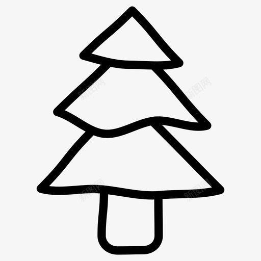松树圣诞树手绘svg_新图网 https://ixintu.com 松树 圣诞树 手绘 圣诞 涂鸦