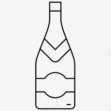 香槟瓶酒精软木塞图标