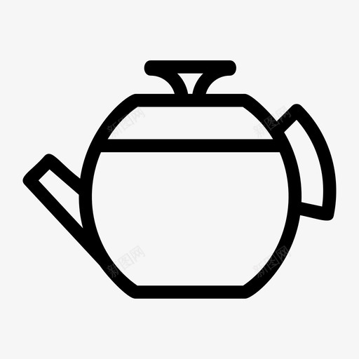 茶壶电器卡特尔svg_新图网 https://ixintu.com 茶壶 电器 卡特尔 厨房 厨房用具 线图 图标