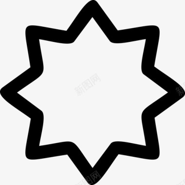 星星八角形图标