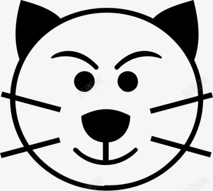 猫动物毛皮图标