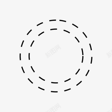 圆环虚线形状图标