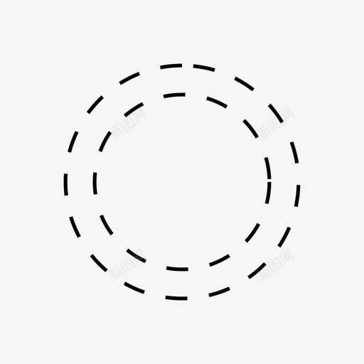 圆环虚线形状svg_新图网 https://ixintu.com 形状 圆环 虚线 几何 几何形