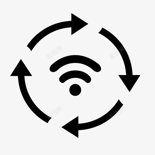 又是wifi连接循环svg_新图网 https://ixintu.com 又是 连接 循环 重复 例行公事
