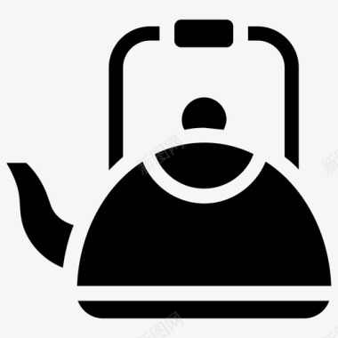 茶壶热饮料厨房用具图标