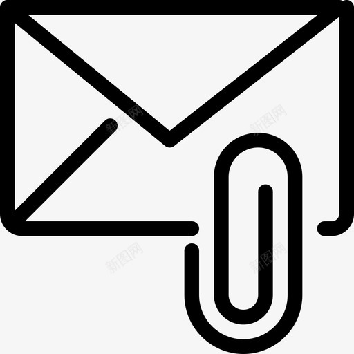 电子邮件附件通信svg_新图网 https://ixintu.com 电子邮件 附件 通信 信件 信息