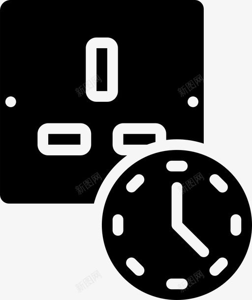 定时器插头家用智能svg_新图网 https://ixintu.com 定时器 插头 家用 智能 智能家居 固态