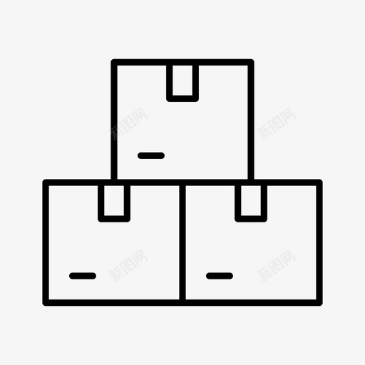 储物盒纸箱包装svg_新图网 https://ixintu.com 储物盒 纸箱 包装 回收 方形 通用 用图 标线