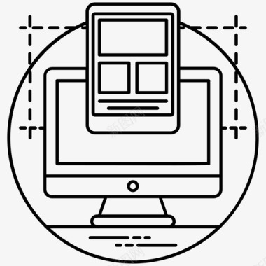 自适应网页设计界面网页设计图标