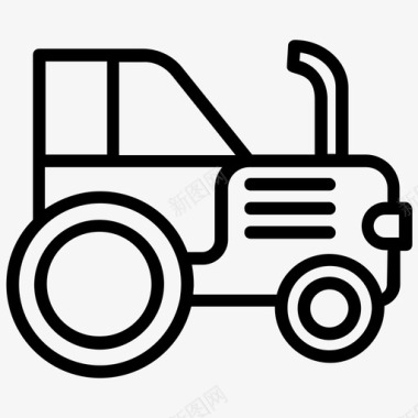 拖拉机农用拖拉机农业运输图标
