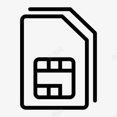 sim卡双卡智能手机图标