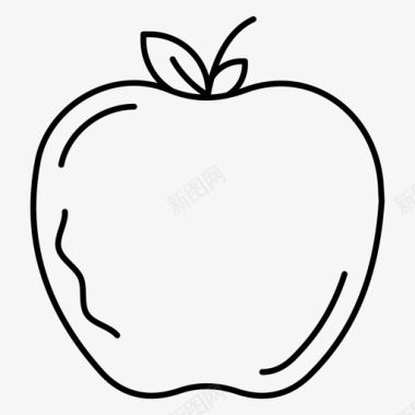 水果苹果吃图标