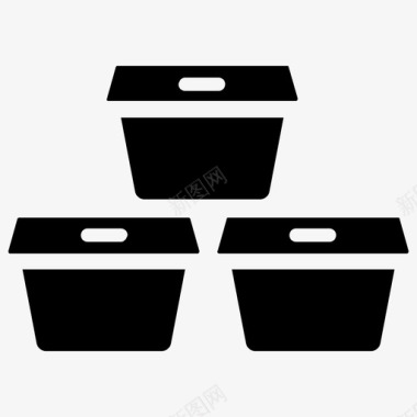 午餐盒食品盒食品容器图标