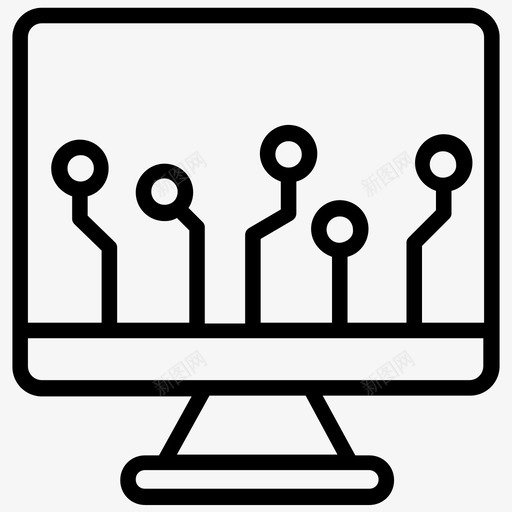 信息技术人工智能计算机科学svg_新图网 https://ixintu.com 信息技术 人工智能 计算机 科学 互联网 联网 元素 线图 图标