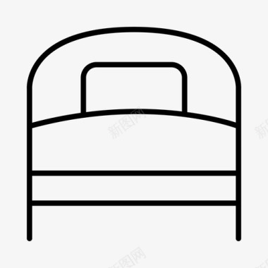 床卧床休息健康图标