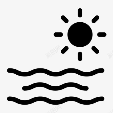 海太阳夏日雕文图标