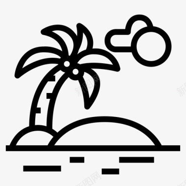 岛椰子风景图标