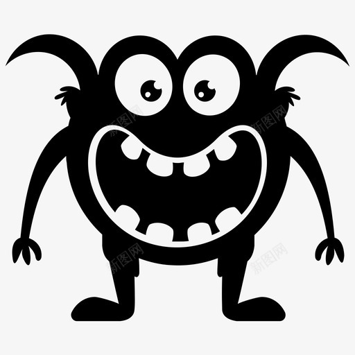 疯狂怪物愤怒的怪物兴奋的怪物svg_新图网 https://ixintu.com 怪物 疯狂 角色 愤怒 兴奋 卡通 可爱 有趣