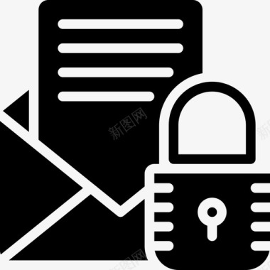 安全电子邮件数据保护图标