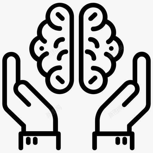 能力大脑心智训练svg_新图网 https://ixintu.com 心智 训练 能力 大脑 个人 发展 技能 声誉 管理 线图 图标