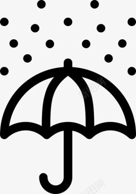 雨伞雪雨季季节图标