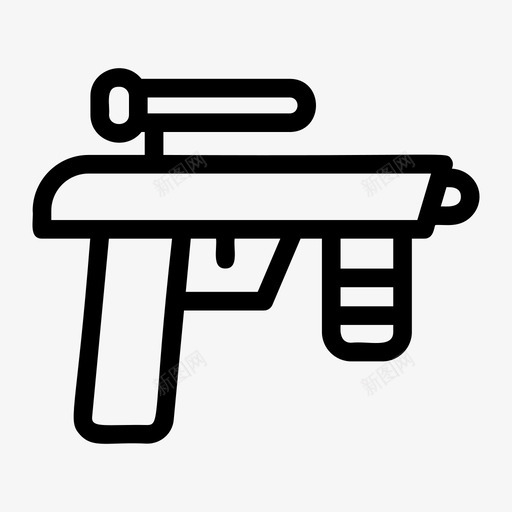 枪游戏水枪svg_新图网 https://ixintu.com 游戏 水枪 玩具 线图 图标