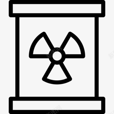 放射性废物危险螺旋桨图标