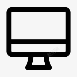 苹果电脑桌面电脑桌面技术imac苹果pc设备线性扁平填充单色简约圆润高清图片