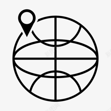 全球位置全球定位系统地点图标
