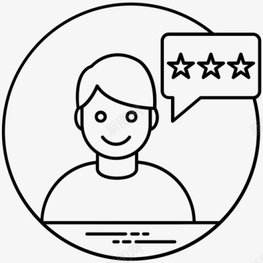 客户推荐客户评论搜索引擎优化和开发线图标图标