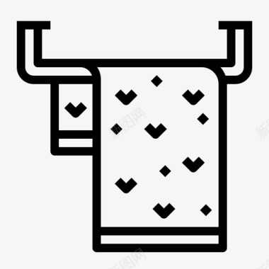 毛巾浴缸衣架图标