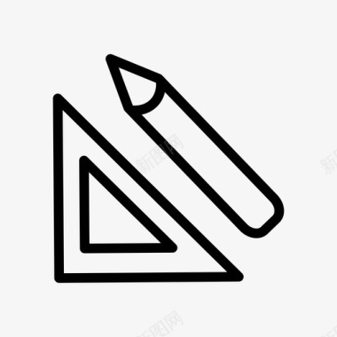 铅笔设计几何图标