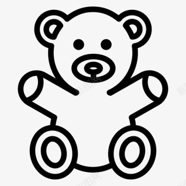 泰迪熊婴儿洋娃娃图标