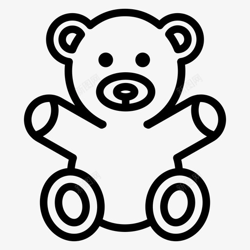 泰迪熊婴儿洋娃娃svg_新图网 https://ixintu.com 泰迪 婴儿 熊泰迪 熊婴儿 洋娃娃 玩具 轮廓
