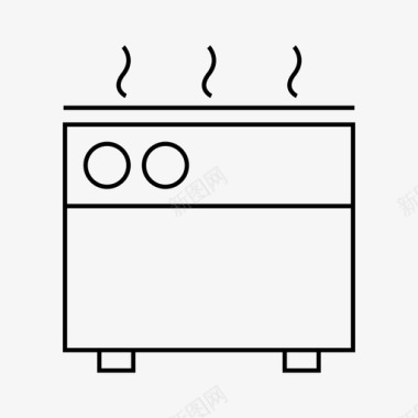 煤气炉厨师烹饪图标