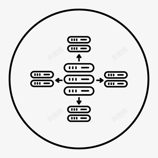 数据库服务器数据中心数据流svg_新图网 https://ixintu.com 数据库 服务器 数据中心 数据流 数据传输 网络 事务 大数 数据 轮廓 笔划